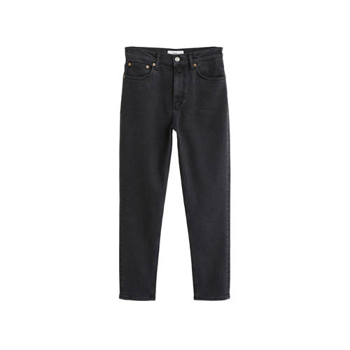 Mango Cropped High Waist Slim Fit Jeans Zwart mango kopen in de aanbieding