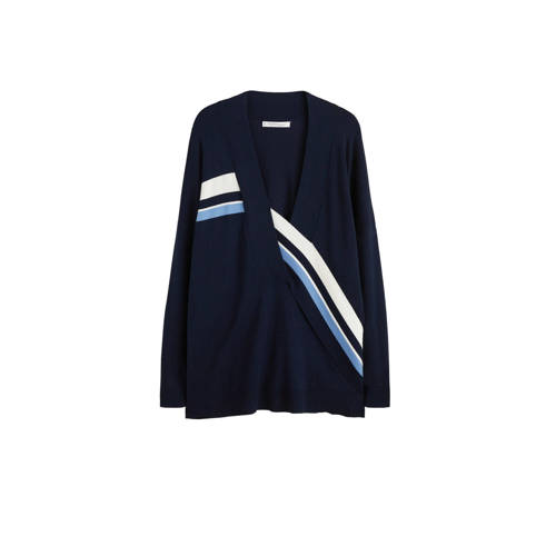 Violeta By Mango Trui Met Strepen Marineblauw violeta by mango kopen in de aanbieding