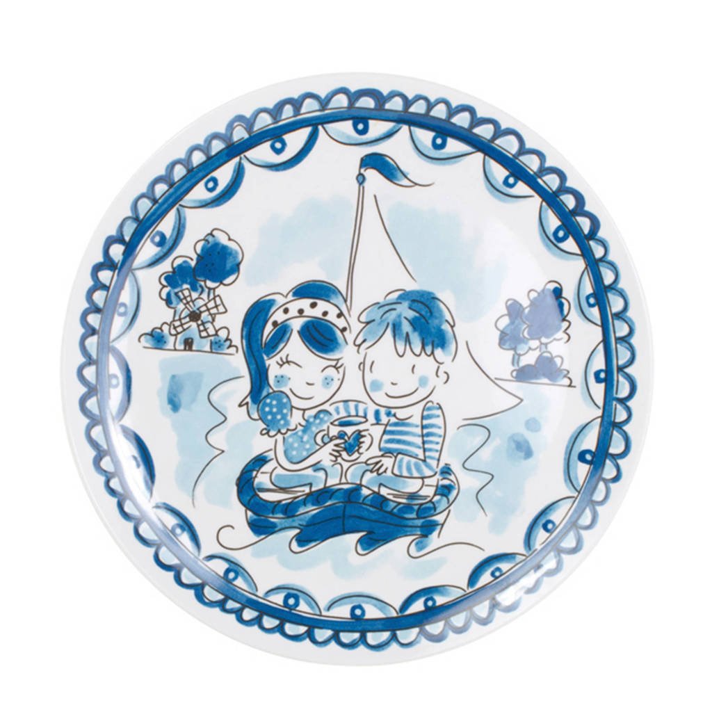 Blond Amsterdam Delfts Blond ontbijtbord (Ø22 cm), Blauw/wit