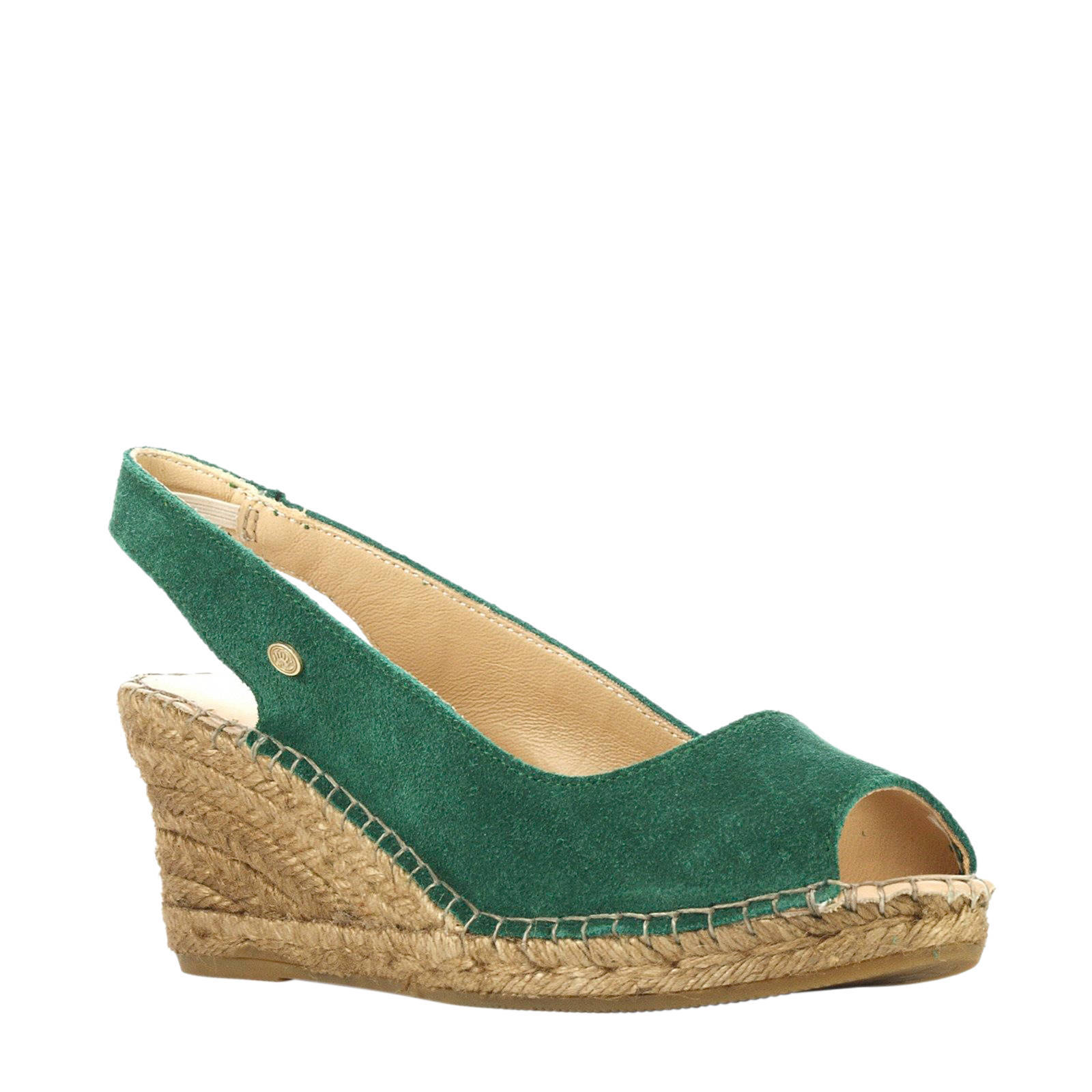 Fred de la Bretoniere suède espadrilles groen | wehkamp