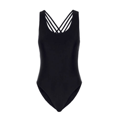 Pieces Badpak Met Rugbandjes Zwart pieces kopen in de aanbieding