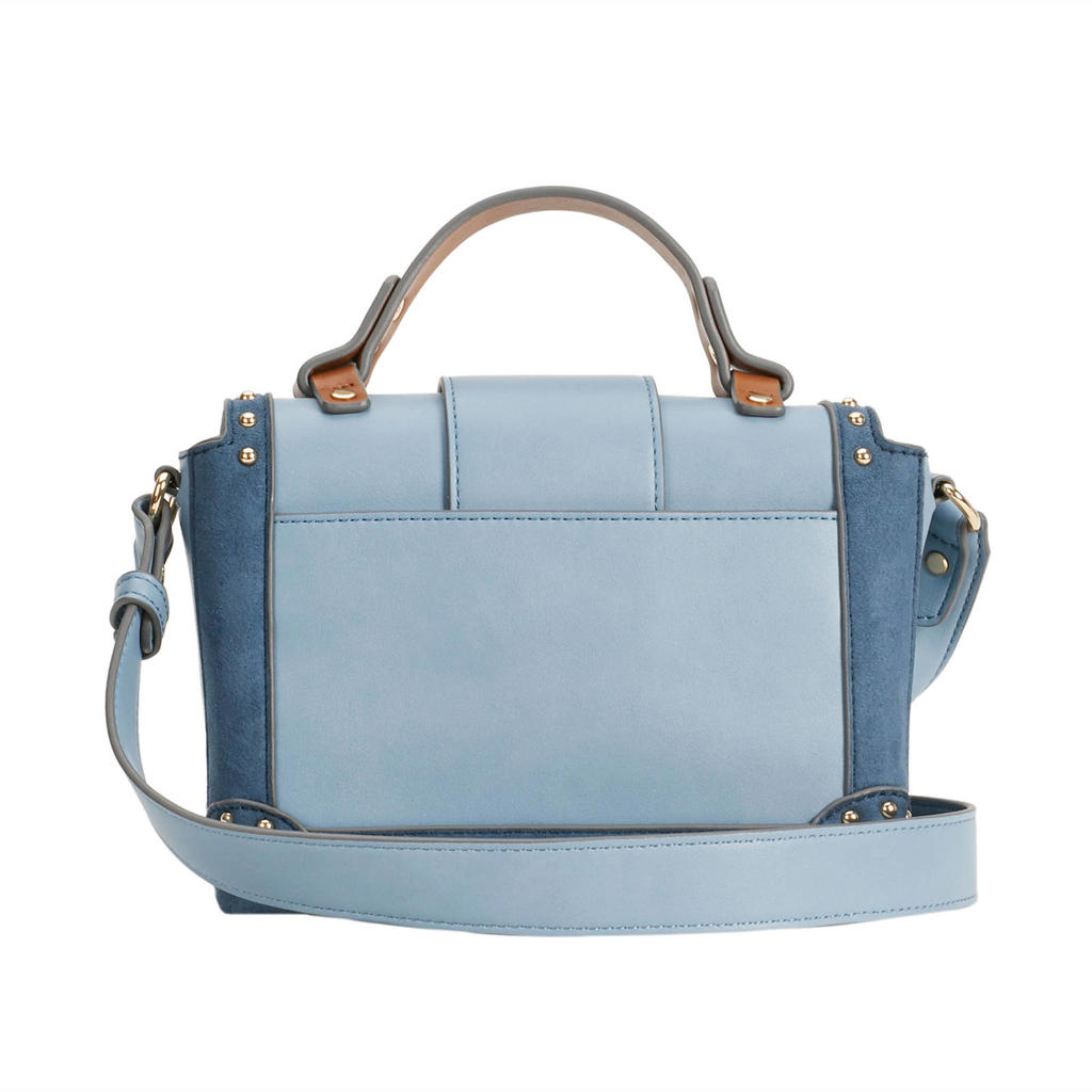 Kurt Geiger schoudertas Mini Pimlico met pailletten lichtblauw