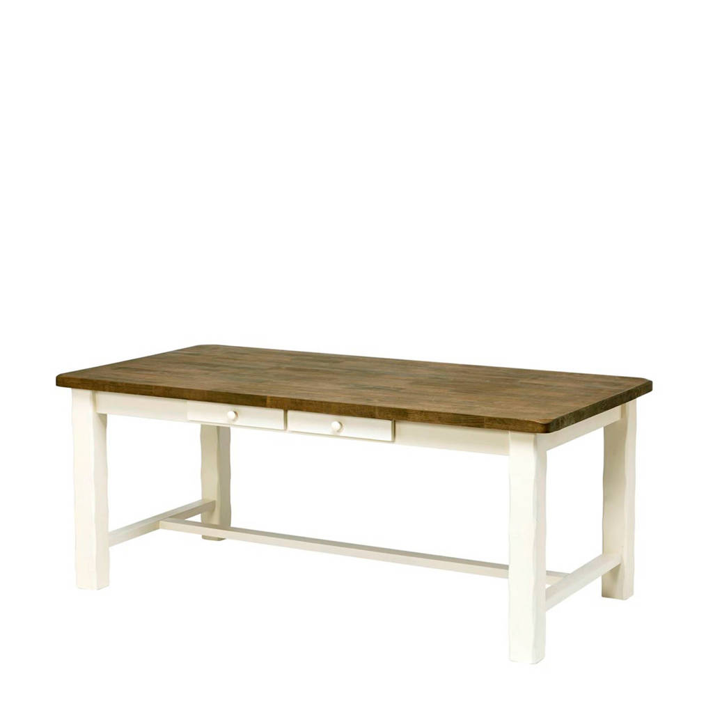 anytime eettafel Marseille 190 cm, wit, hout