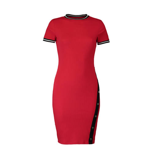 Coolcat Jurk Met Tape Detail Rood coolcat kopen in de aanbieding