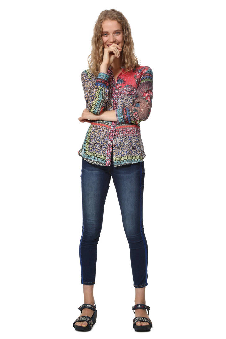 met met met print print blouse Desigual blouse print Desigual Desigual blouse blouse Desigual met 7A8Yq7