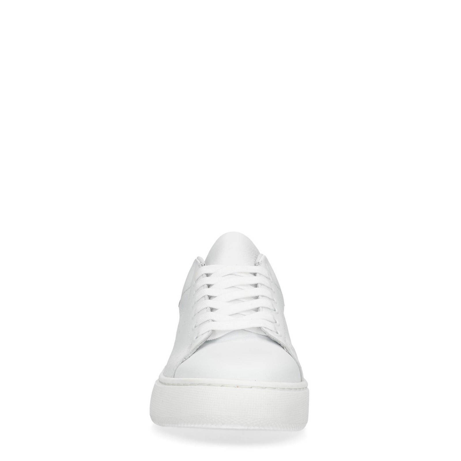 Manfield leren plateau sneakers wit | wehkamp