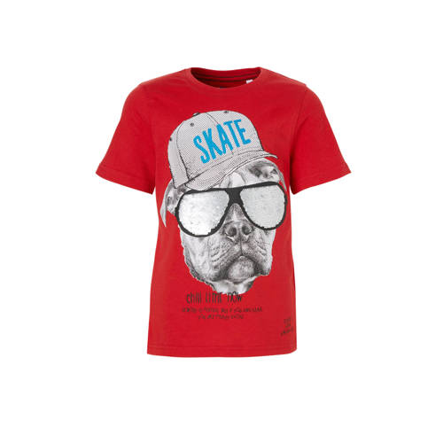 Ca Here There T Shirt Met Omkeerbare Pailletten Rood ca kopen in de aanbieding