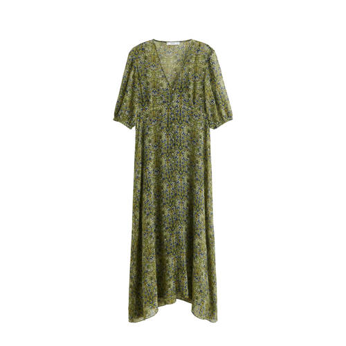 Mango Jurk Met All Over Print Groen mango kopen in de aanbieding Mango Jurk Met All Over Print Groen mango kopen in de aanbieding