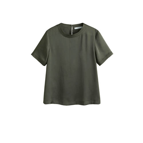 Mango Satijnen Top Donkergroen mango kopen in de aanbieding Mango Satijnen Top Donkergroen mango kopen in de aanbieding