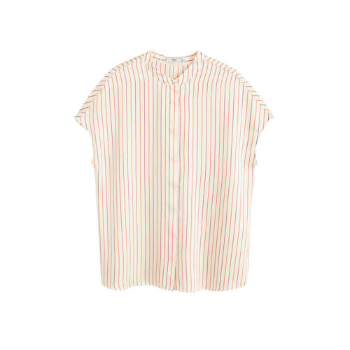Mango Gestreepte Satijnen Blouse mango kopen in de aanbieding
