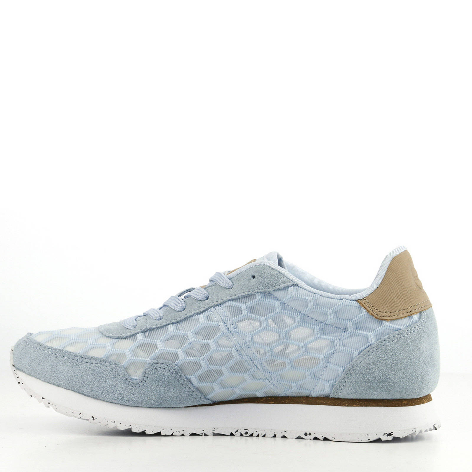Woden Nora II Mesh sneakers lichtblauw | wehkamp