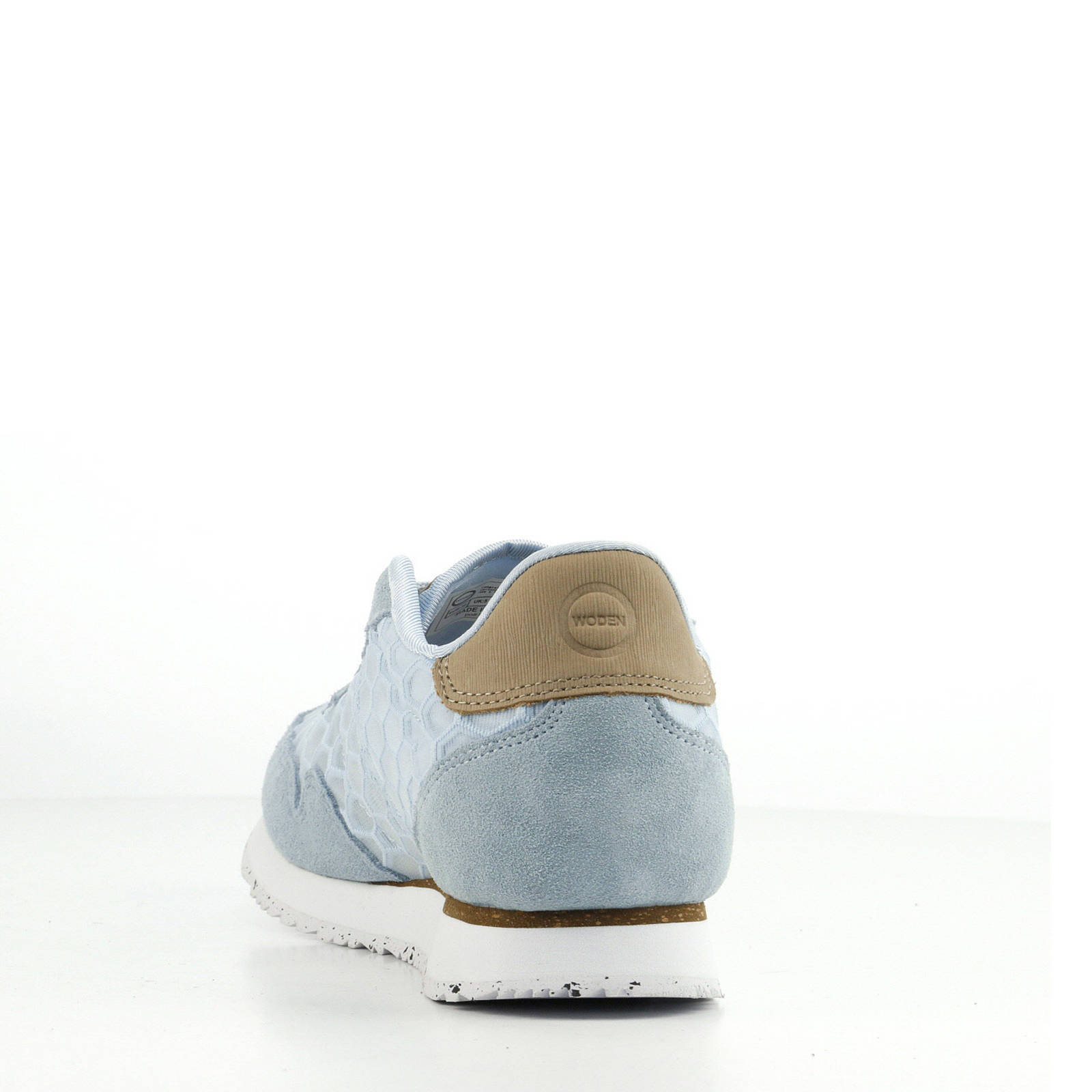 Woden Nora II Mesh sneakers lichtblauw | wehkamp
