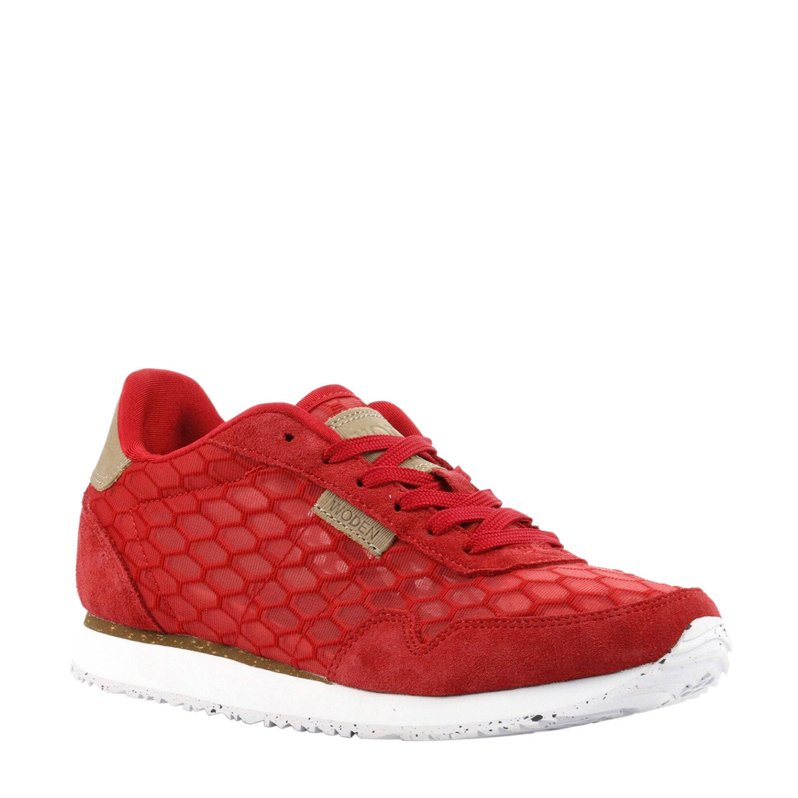 Woden Nora II Mesh sneakers rood | wehkamp