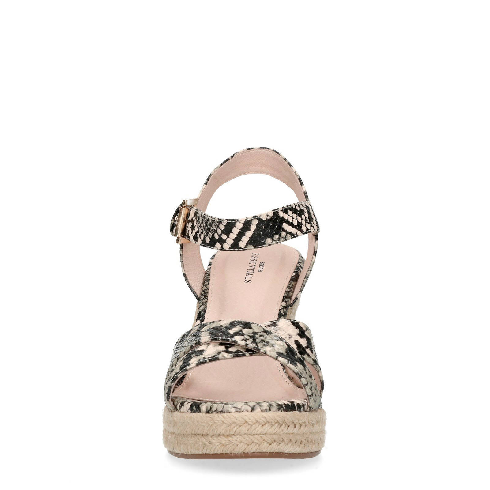 Sacha espadrilles met sleehak slangenprint | wehkamp