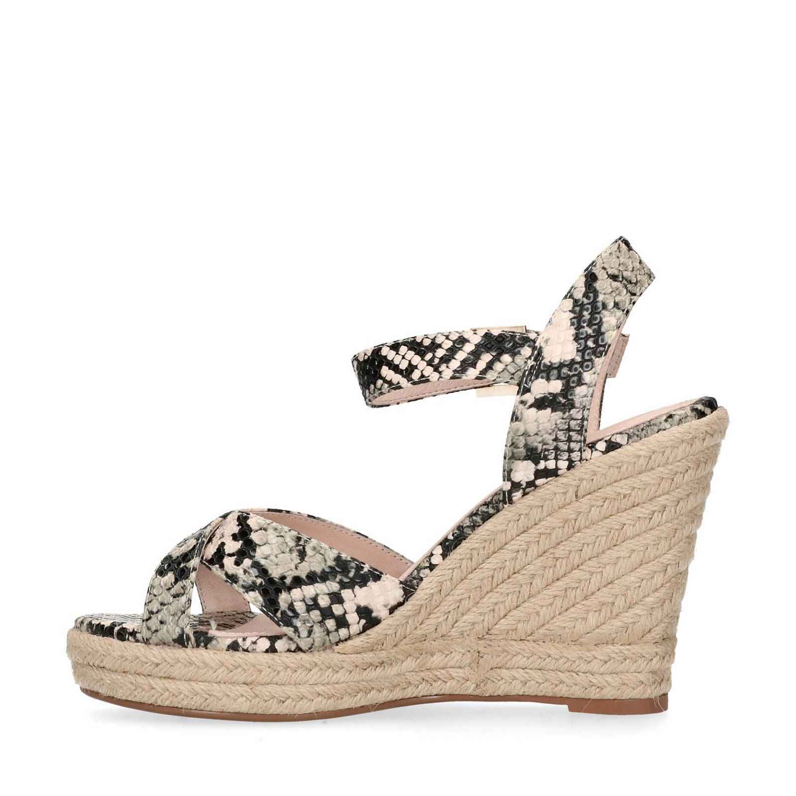 Sacha espadrilles met sleehak slangenprint | wehkamp