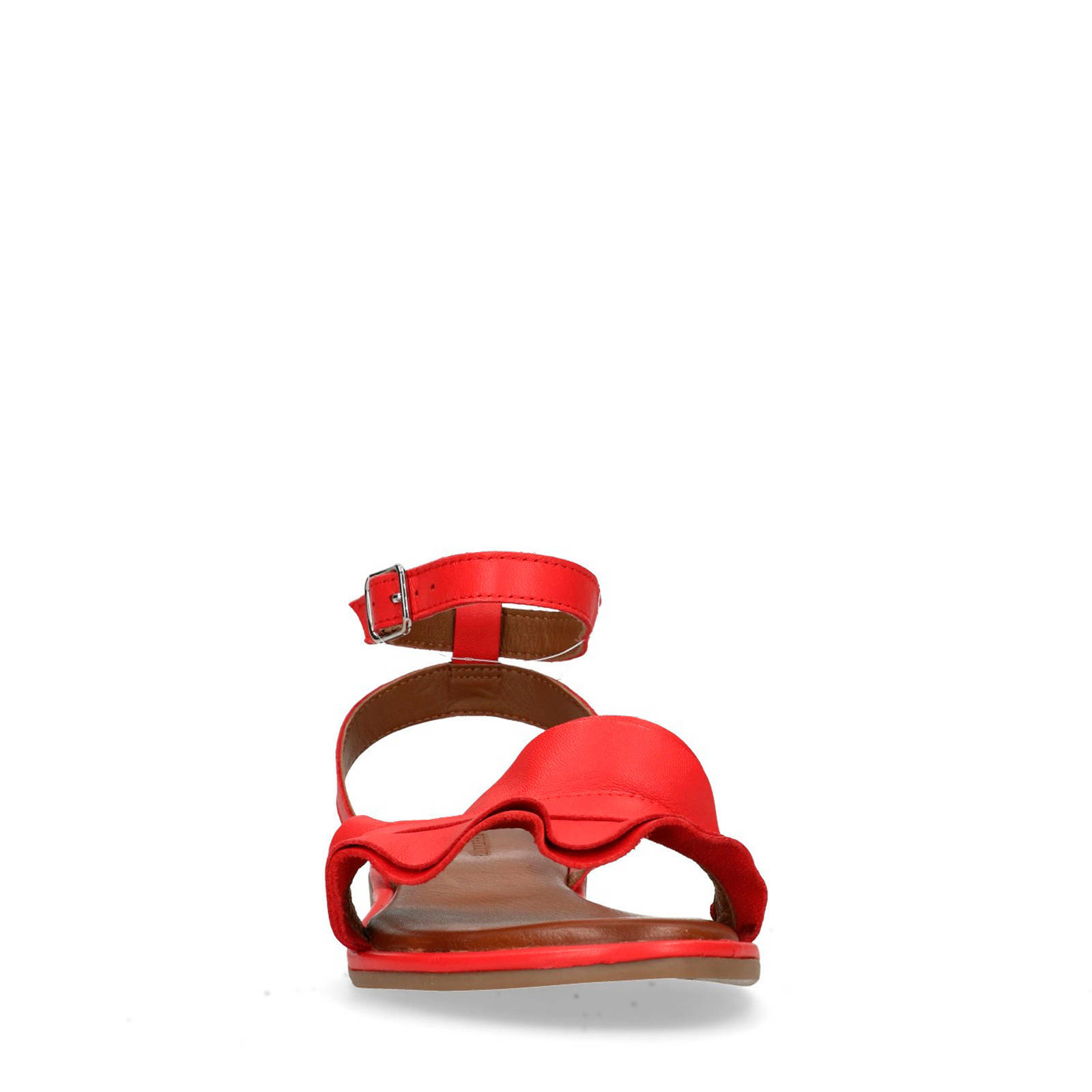 Sacha leren sandalen rood | wehkamp
