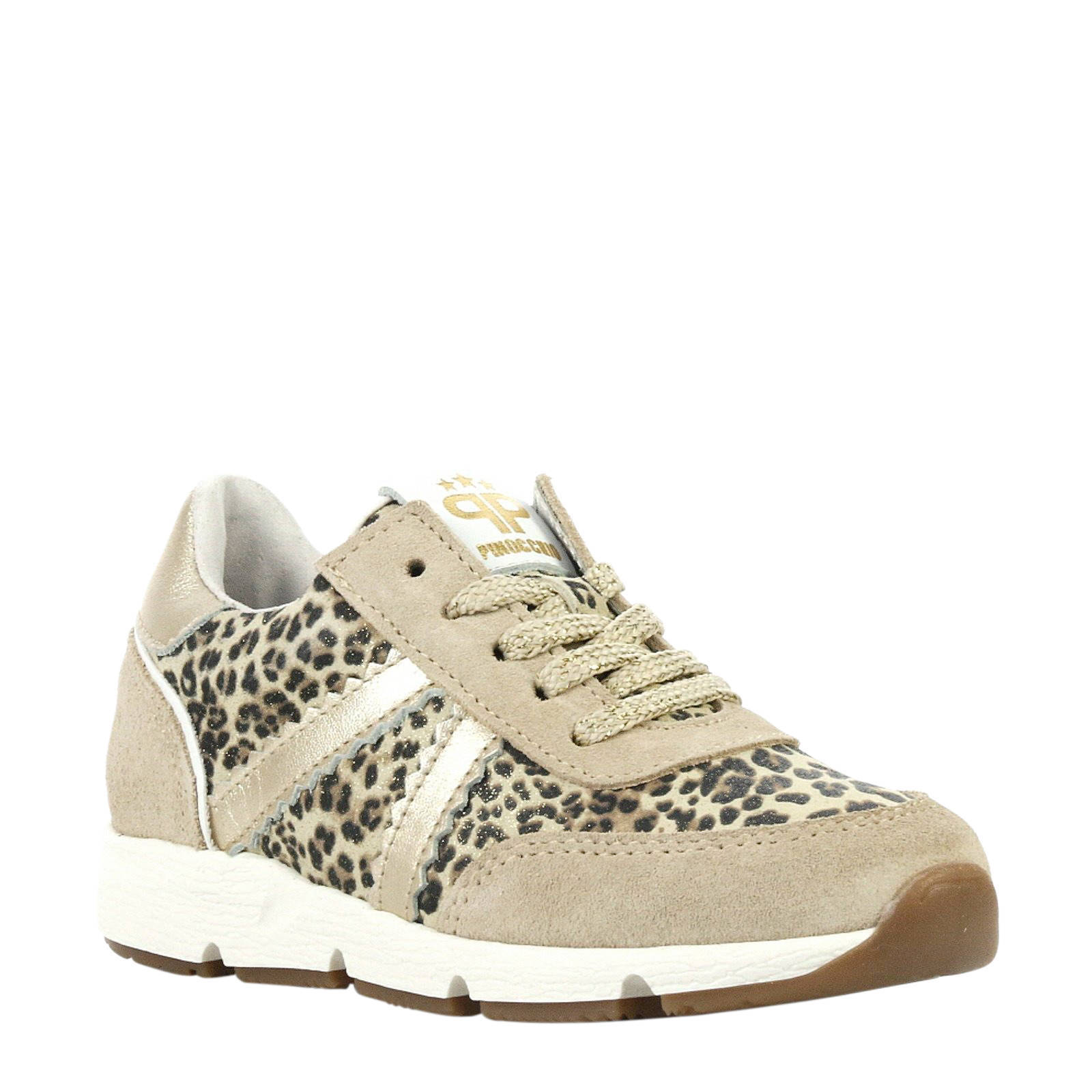 Pinocchio suède sneakers met panterprint | wehkamp
