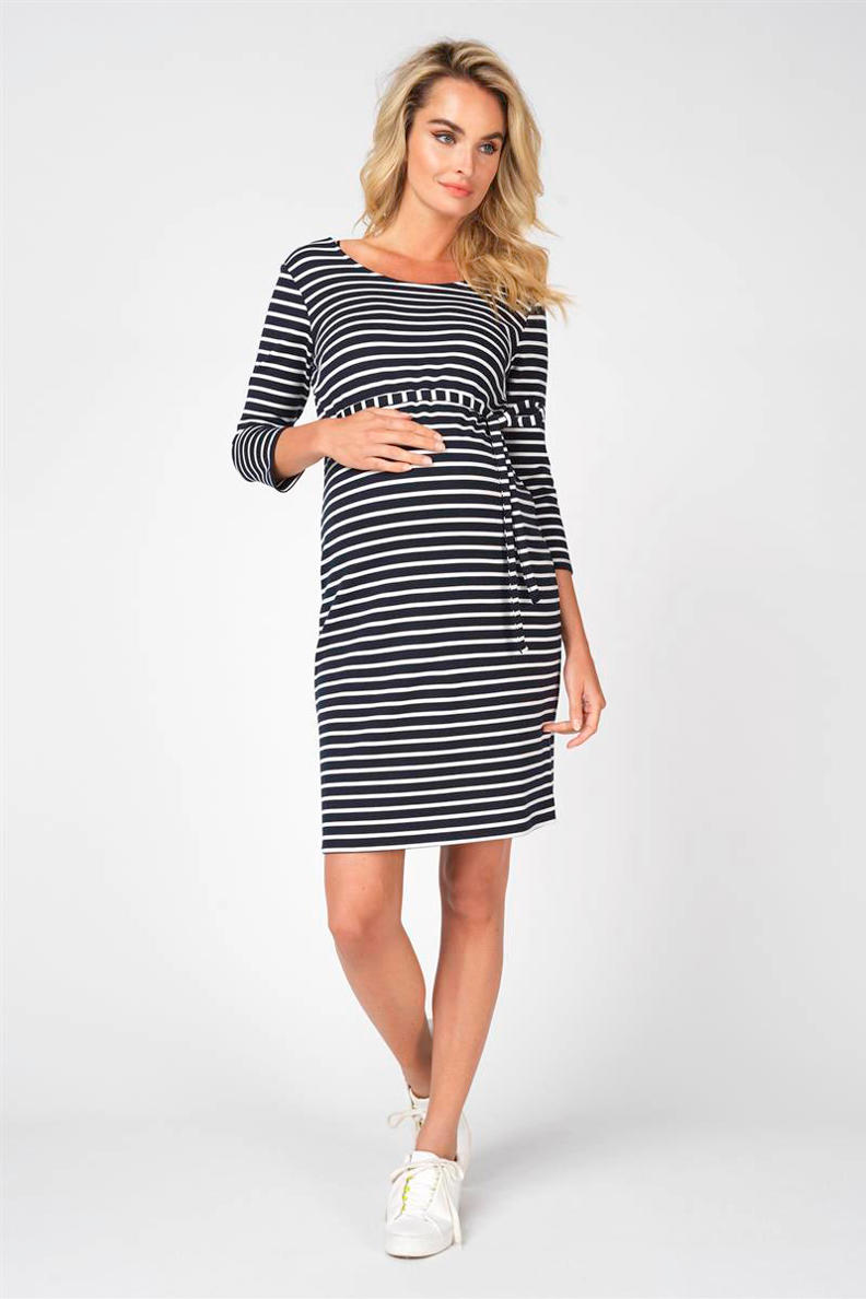 Gonna Midi Noppies OTB Paris Per Donna - In Viscosa Ed Elastan, Lunghezza Al Ginocchio, Gravidanza - Foto 9