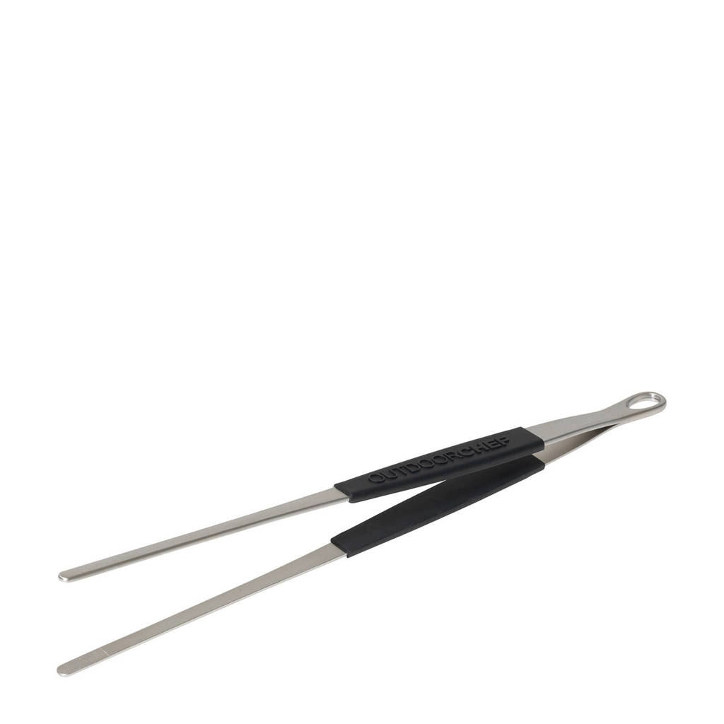 Outdoorchef barbecue pincet, Zilverkleurig/zwart