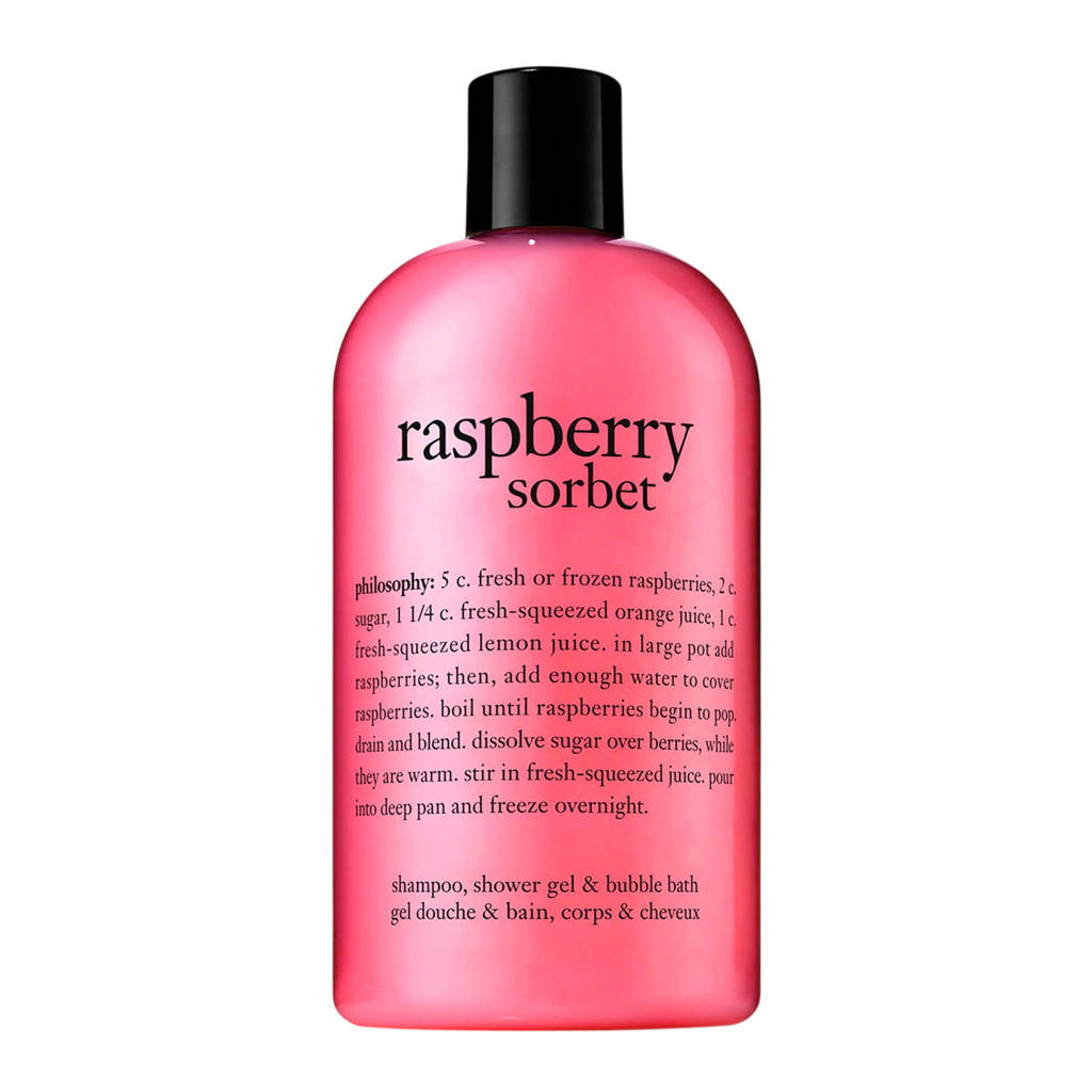 philosophy bath raspberry sorbet douchegel - 480 ml