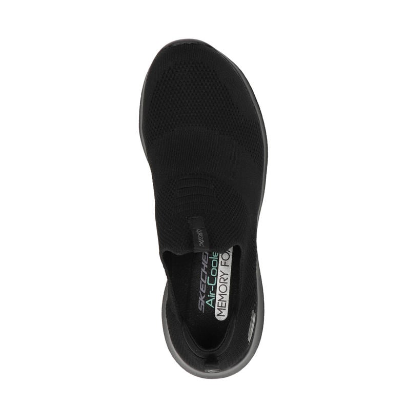 Skechers Stretch Knit SN 12837 slip-on sneakers zwart | wehkamp