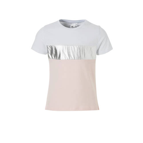 Ca Here There T Shirt Met Metallic Streep Roze ca kopen in de aanbieding