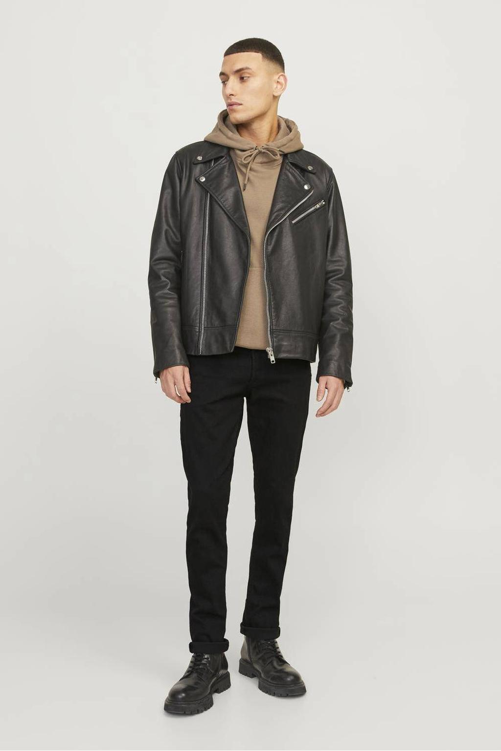 JACK & JONES slim fit jeans JJIGLENN JJORIGINAL black denim