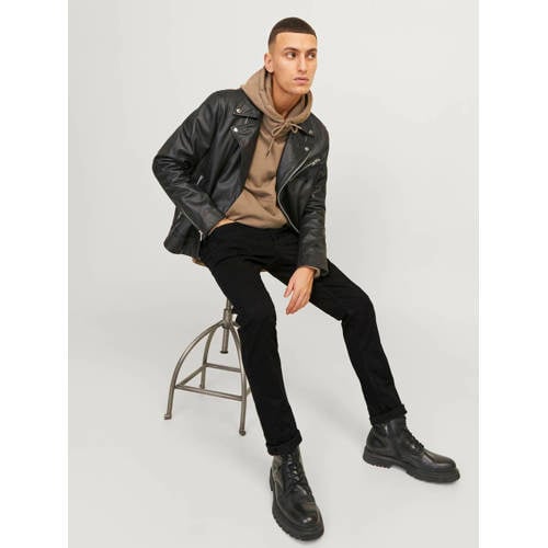 JACK & JONES slim fit jeans JJIGLENN JJORIGINAL black denim afbeelding