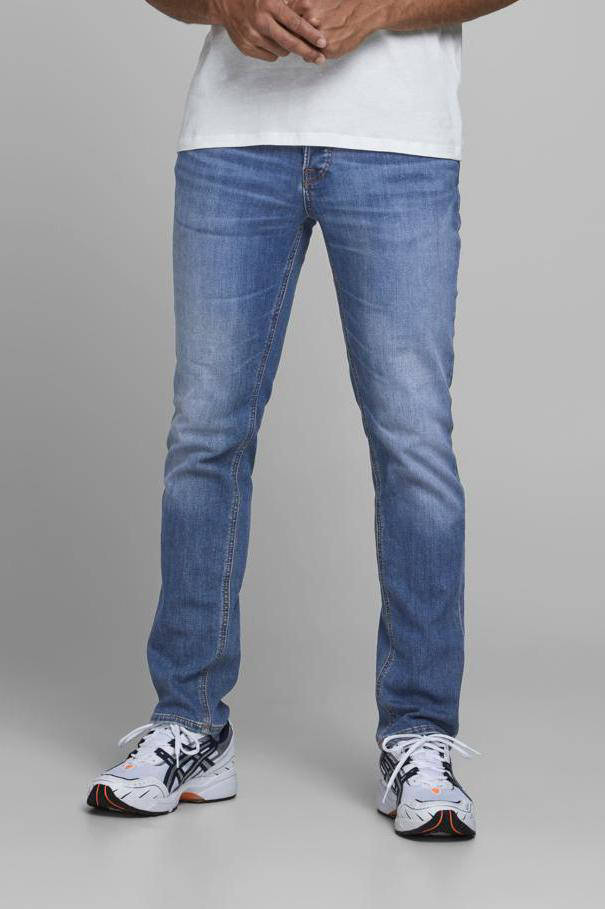 JUNIOR slim fit jeans JJIGLENN blue denim wehkamp Jongens Kleding Broeken & Jeans Jeans Slim Jeans 