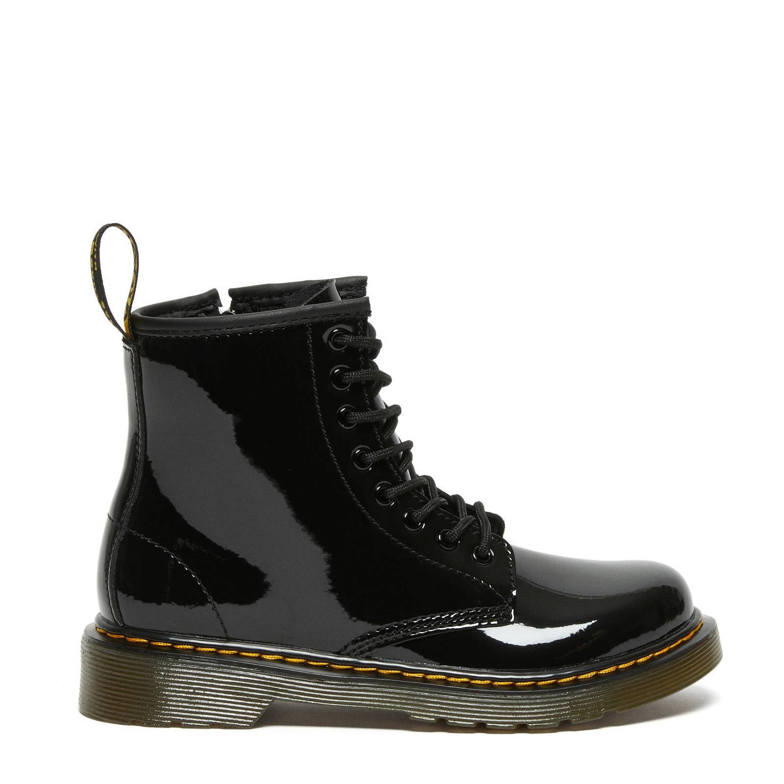 Dr. Martens 1460 Patent Kleuter/Tiener leren veterboots zwart | wehkamp