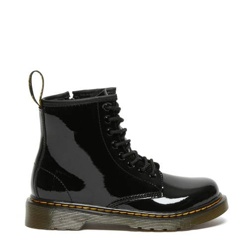 Dr. Martens 1460 Patent Kleuter/Tiener leren veterboots zwart afbeelding