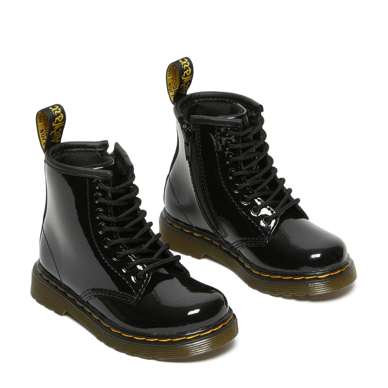 Dr. Martens 1460 Patent Peuter leren veterboots zwart | wehkamp