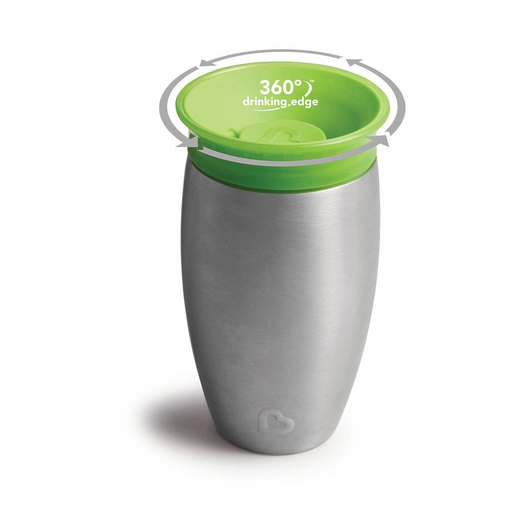 Munchkin Miracle 360° Sippy Cup roestvrij staal 296 ml groen, Groen