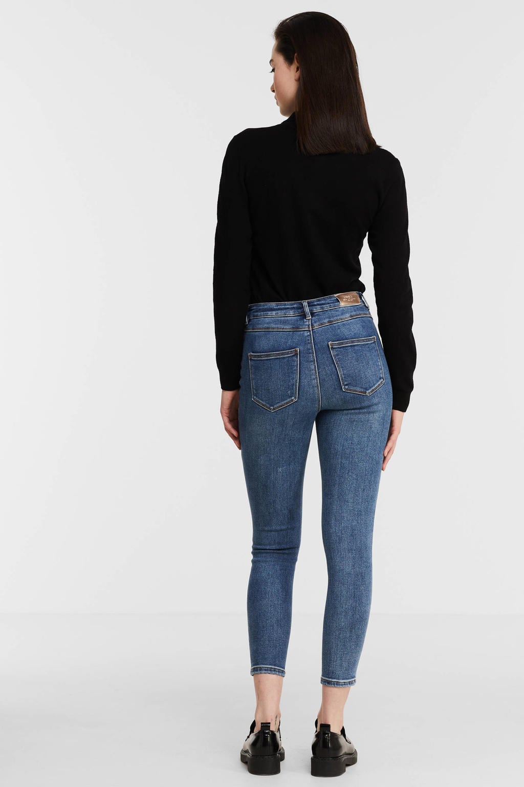 ONLY high waist skinny jeans ONLMILA medium blue denim