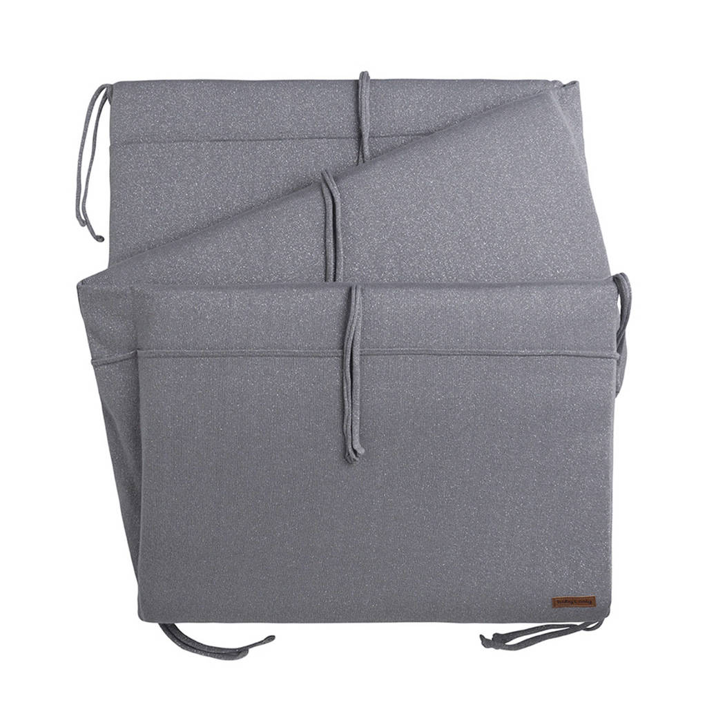Baby's Only bedbumper Sparkle zilvergrijs, Zilvergrijs