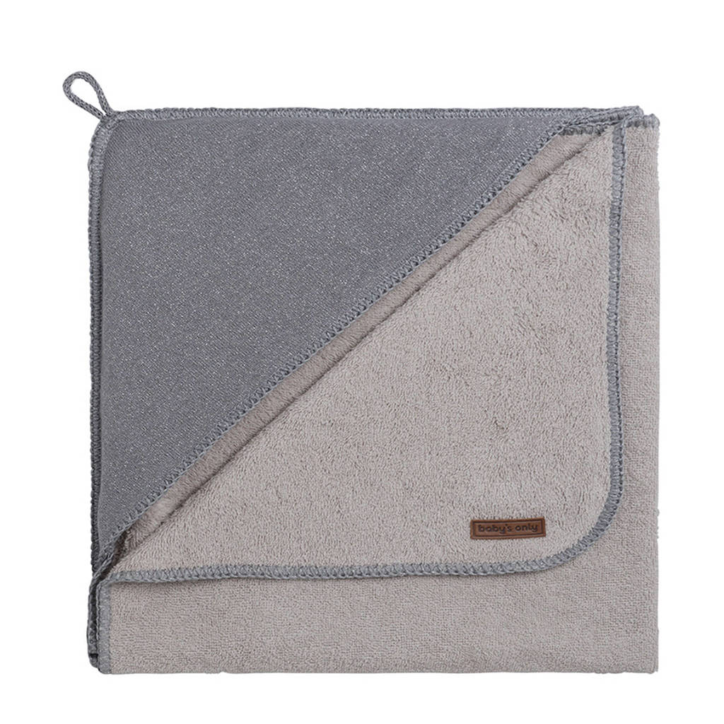 Baby's Only badcape 75x85 Sparkle zilvergrijs, Zilvergrijs