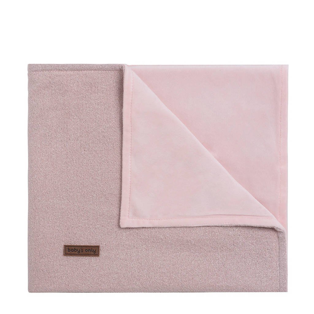 Baby's Only Sparkle ledikantdeken soft zilver-roze mêlee, Zilver-roze mêlee