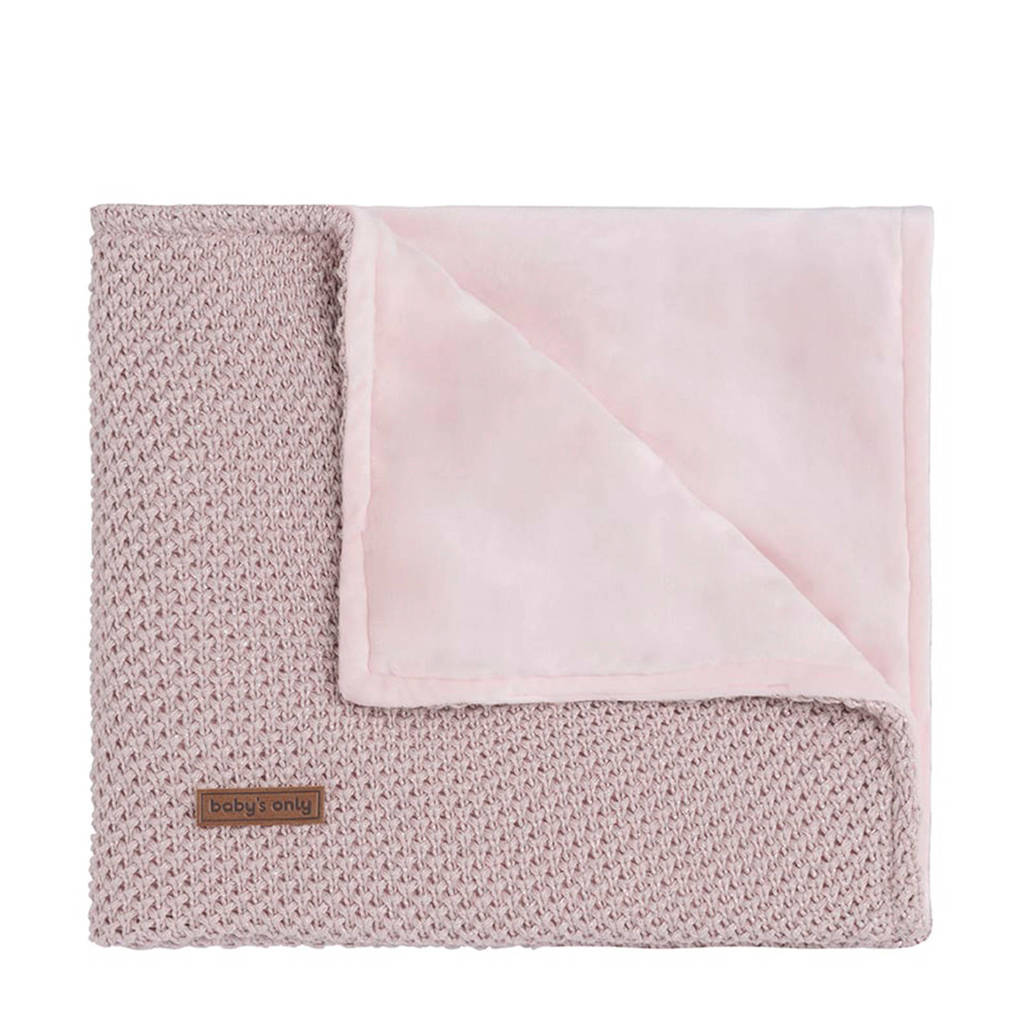 Baby's Only Sparkle Flavor wiegdeken 70x95 cm zilver-roze mêlee, Zilver-roze mêlee