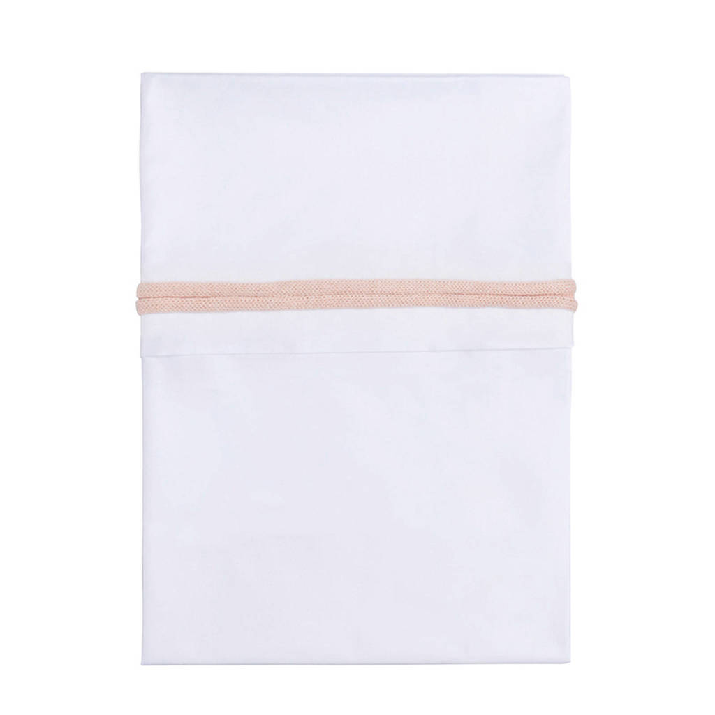 Baby's Only wieglaken 80x100 cm wit/blush, Wit/blush