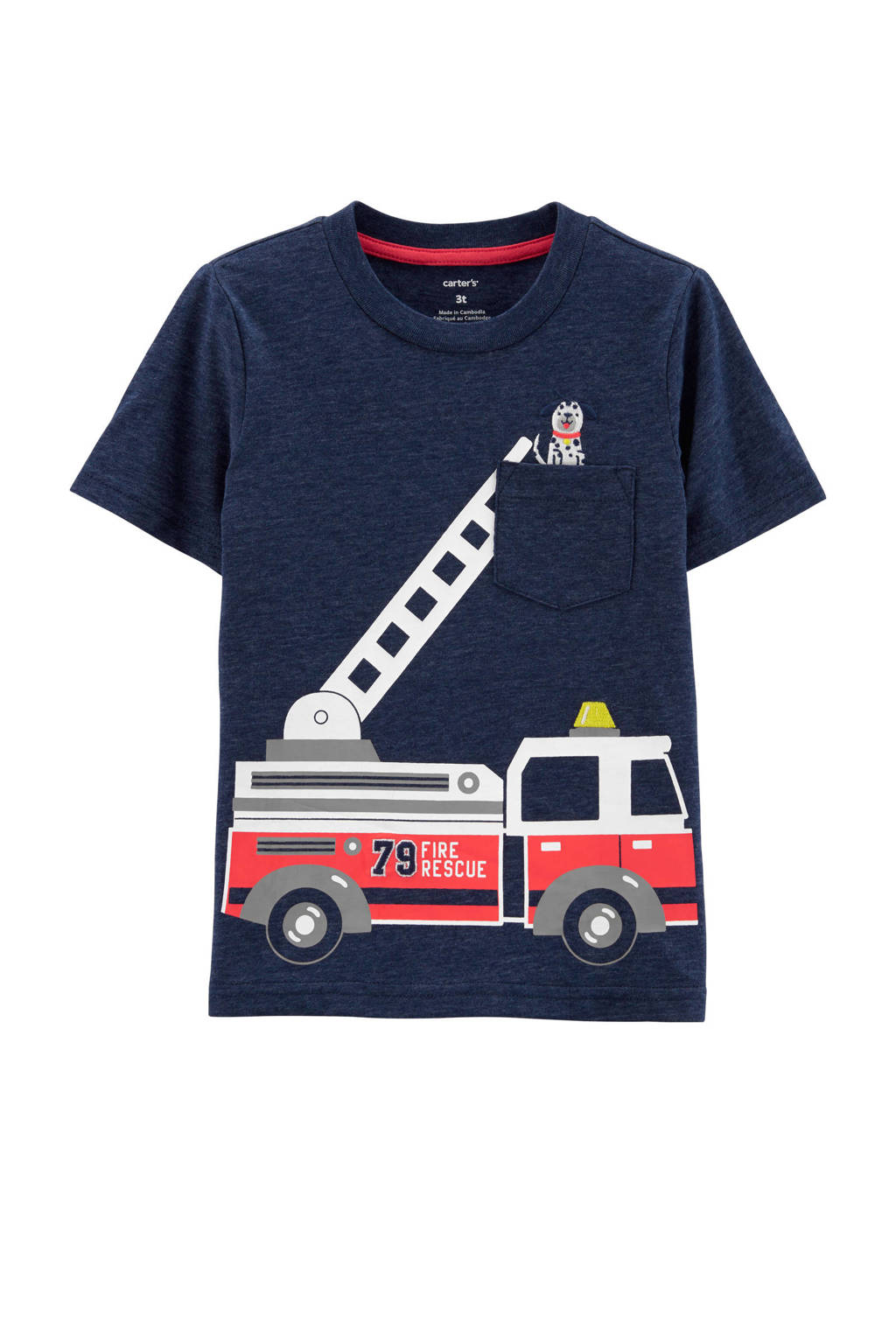 Carter's baby T-shirt met printopdruk donkerblauw, Donkerblauw