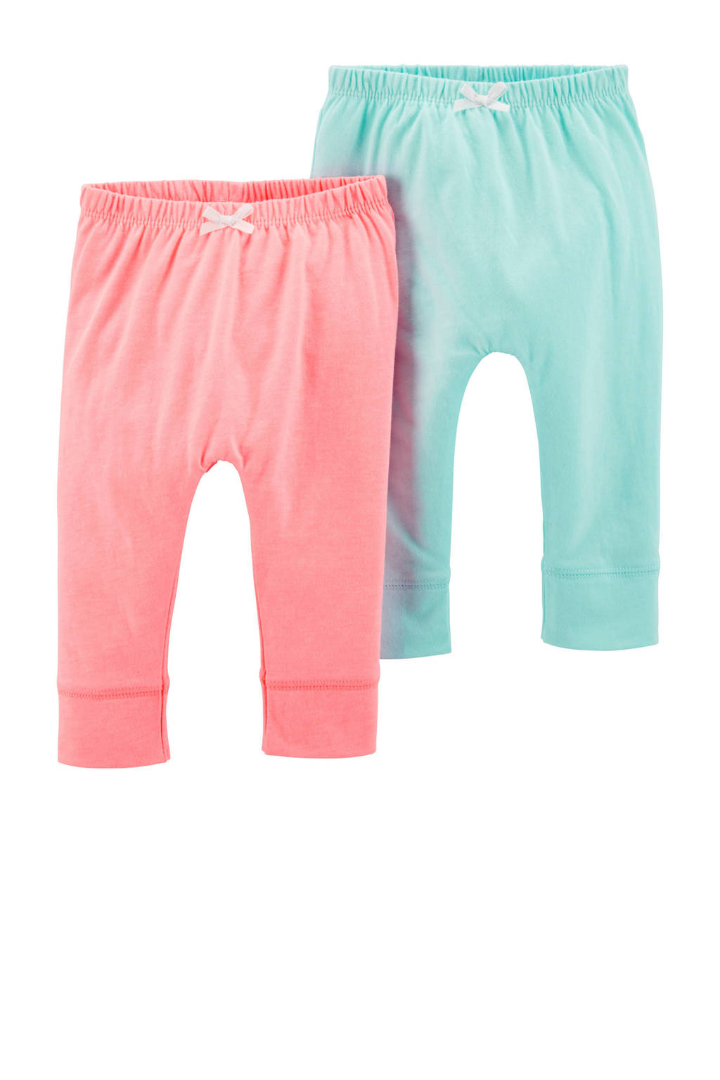 Carter's baby broek roze/lichtblauw - set van 2, Roze/lichtblauw