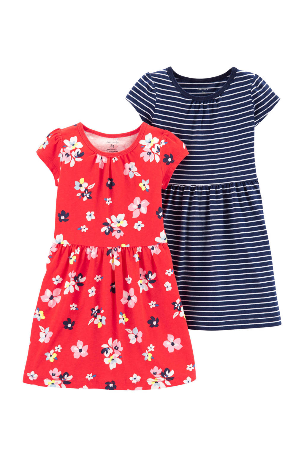 Carter's babyjurk - set van 2, Rood/donkerblauw