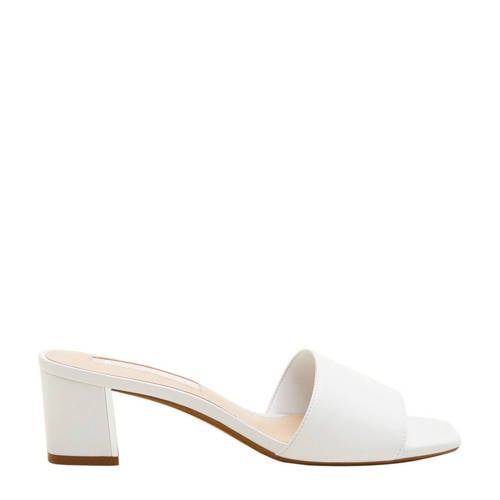 Mango Leren Muiltjes Wit mango kopen in de aanbieding