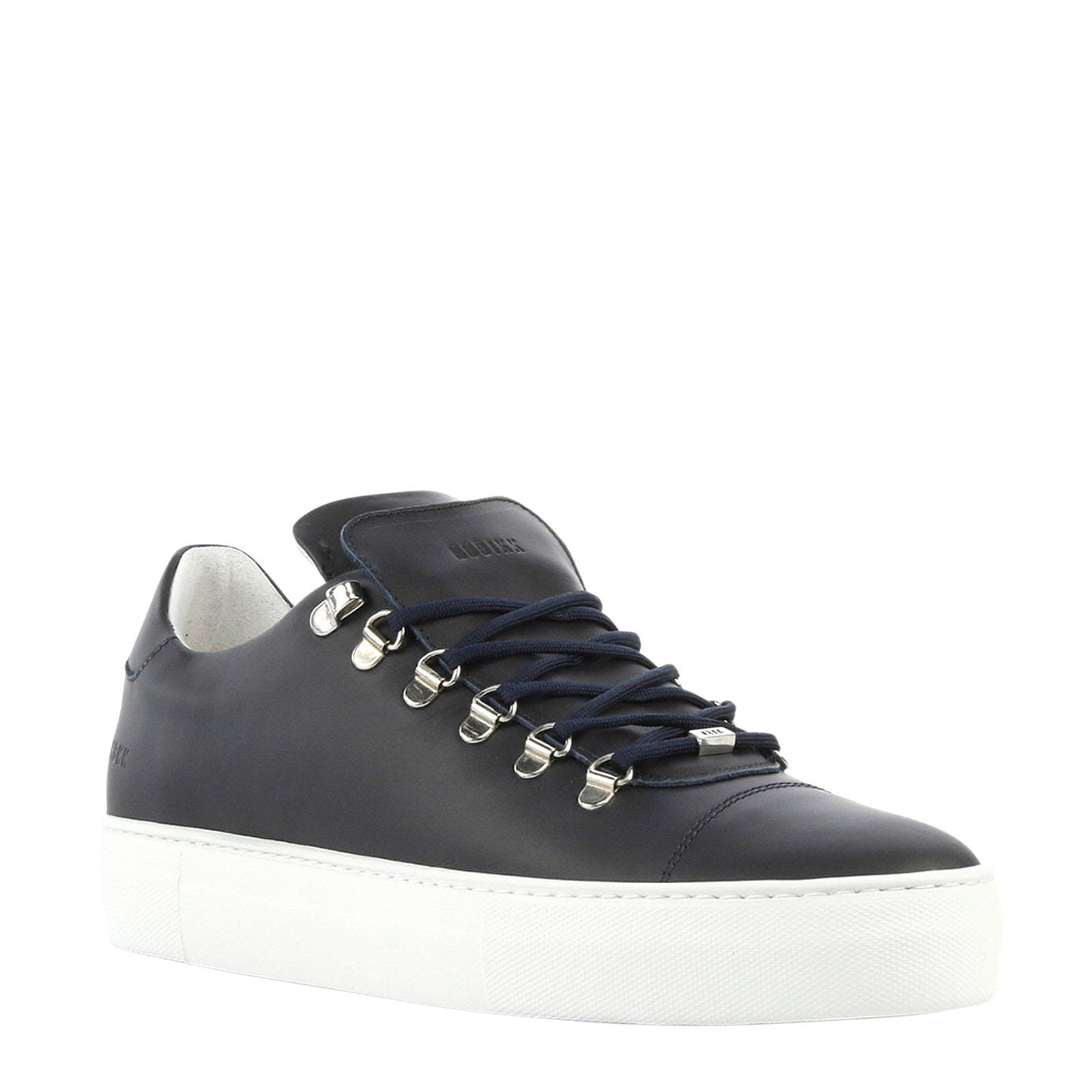 Nubikk Jagger Classic leren sneakers donkerblauw wehkamp