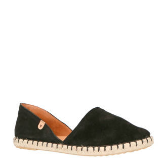 Carmen Serraje suède espadrilles zwart