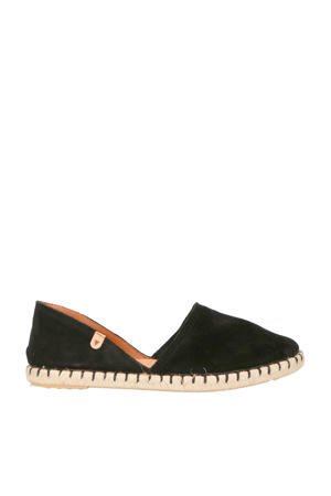 Carmen suède espadrilles zwart