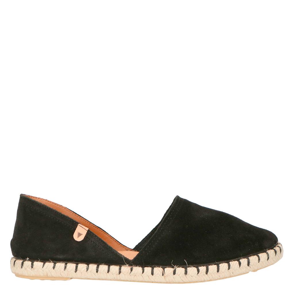 Zwarte dames Verbenas Carmen suède espadrilles