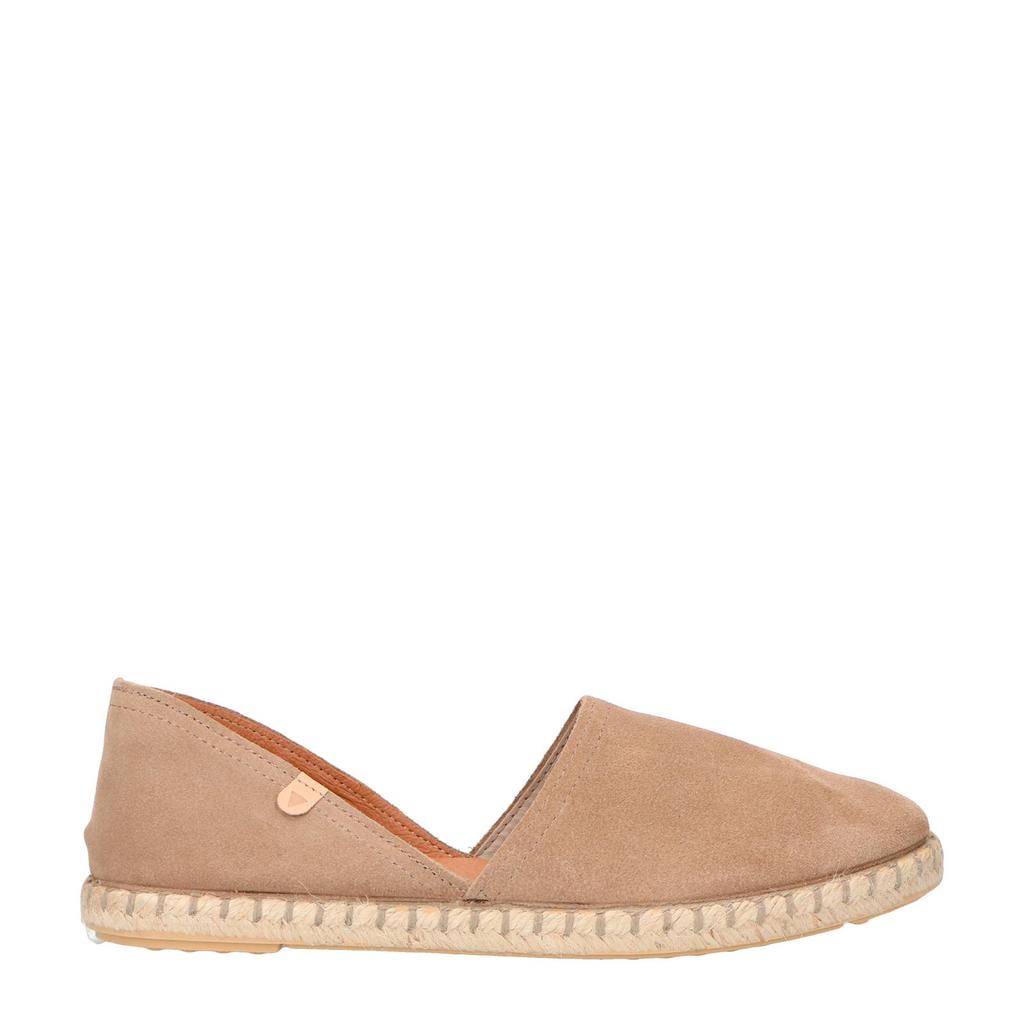 Taupe dames Verbenas Carmen suède espadrilles