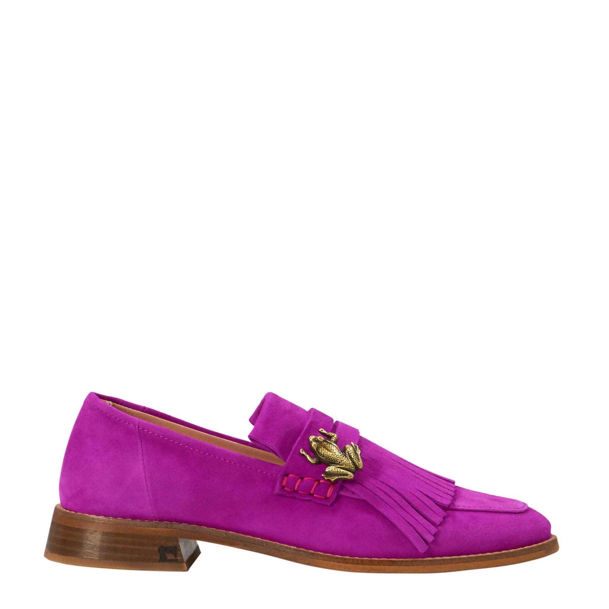 Scotch & Soda Loel suède loafers fuchsia wehkamp