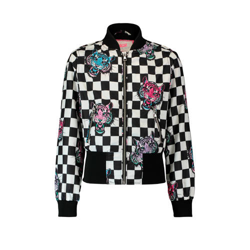 Coolcat Geblokt Bomberjack Met Tijgers Zwart coolcat kopen in de aanbieding